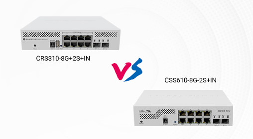 The Compact Powerhouses: MikroTik CRS310-8G+2S+IN vs. CSS610-8G-2S+IN
