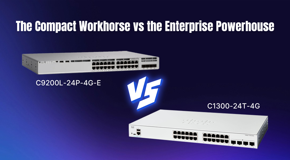 C1300-24T-4G vs C9200L-24P-4G-E: The Compact Workhorse vs the Enterprise Powerhouse