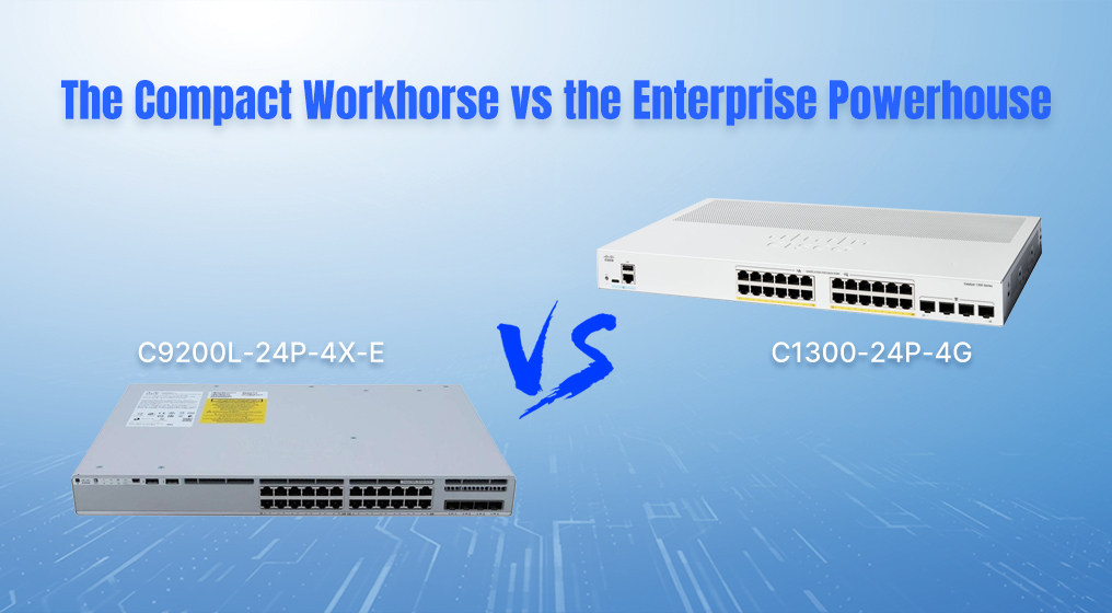 C1300-24P-4G vs C9200L-24P-4X-E: The Compact Workhorse vs the Enterprise Powerhouse