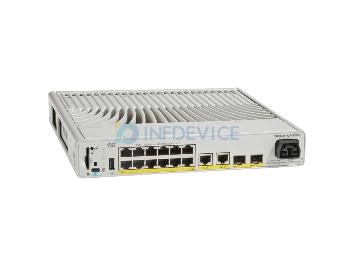 C9200CX-12P-2X2G-E, Cisco Catalyst 9200CX Switch, 12x1G PoE+/2x10G/Network Essentials