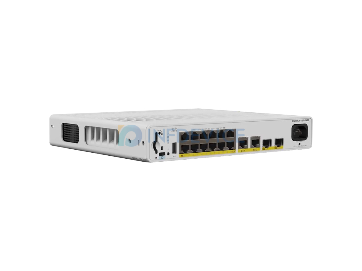 C9200CX-12T-2X2G-E, Cisco Catalyst 9200CX Switch, 12x1G/2x10G/Network Essentials