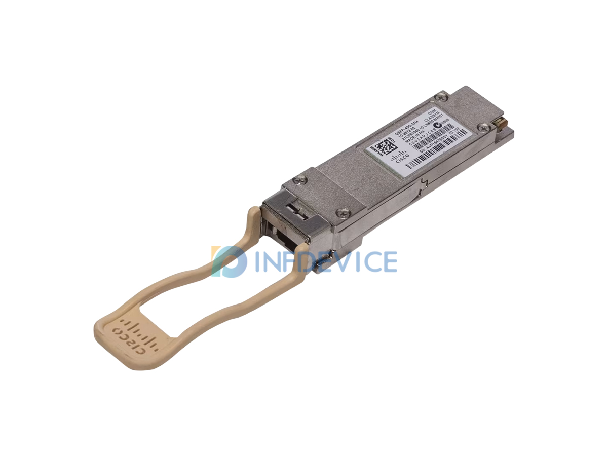 QSFP-40G-SR4, Cisco 40G QSFP+ Optical Transceiver, 850 nm, 100 m on OM3 / 150 m on OM4, MPO-12 (MTP)