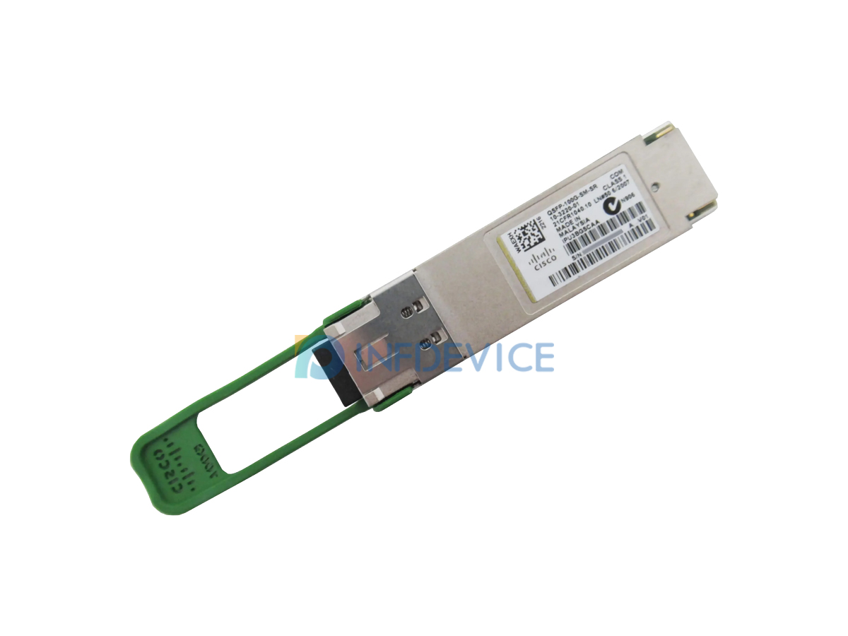 QSFP-100G-SM-SR, Cisco 100G QSFP28 Optical Transceiver, 1310 nm, 2 km, Duplex LC/PC