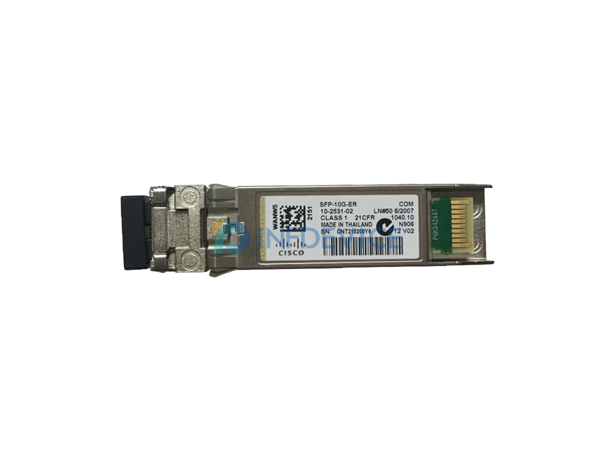 SFP-10G-ER-I, Cisco 10G SFP+ Optical Transceiver, 1550 nm, 40 km, Duplex LC/PC